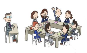 大阪府庁のグループワーク（集団討論）練習をする